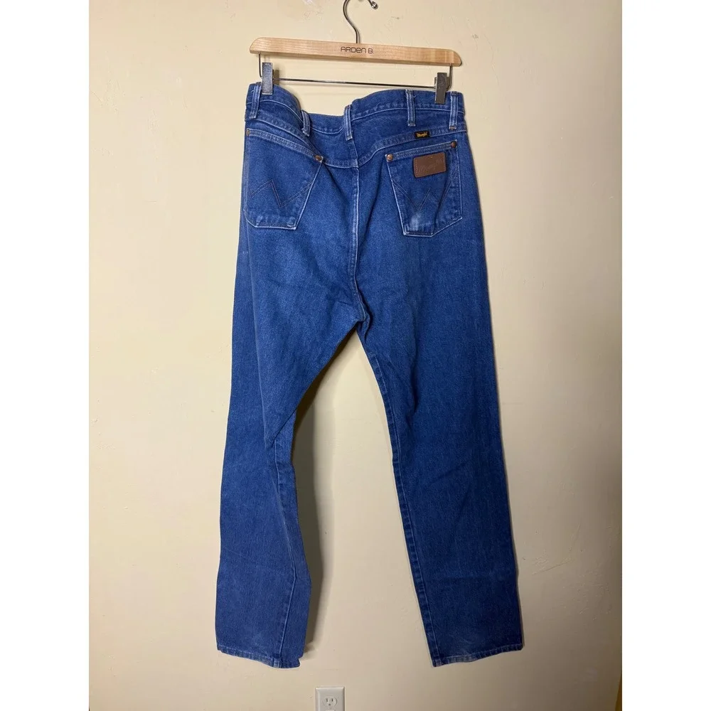 Wrangler Jeans Mens 38x36 Blue Denim Pants Cowboy Western‎ Workwear vtg